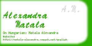 alexandra matala business card